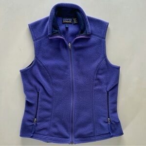 Patagonia Deep Purple Full Zip Fleece Vest Women’s Size M Spring Layer